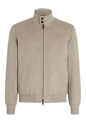 Zegna cashmere zip-fastening bomber jacket - Neutrals