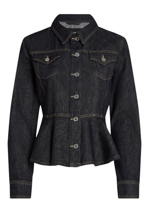 Karl Lagerfeld peplum denim jacket - Blue