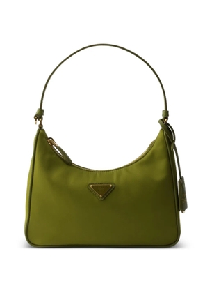 Prada mini Re-Edition 2005 triangle-logo tote bag - Green
