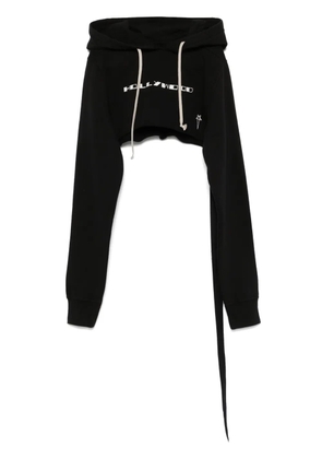 Rick Owens DRKSHDW felpa cropped hoodie - Black