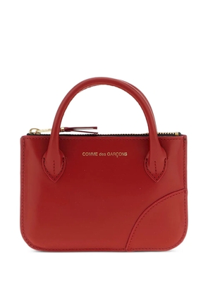 Comme Des Garçons Wallet Handles Line logo leather mini bag - Red