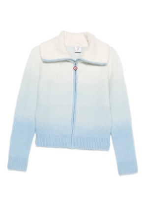 Casablanca gradient zip-up cardigan - Blue