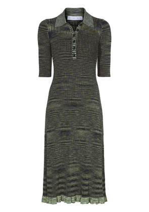 Proenza Schouler White Label Space-Dye Polo Dress - Blue