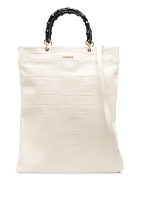 Jil Sander crocodile-effect leather tote - Neutrals