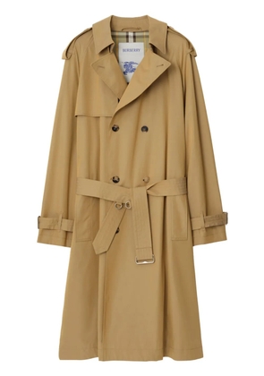 Burberry long garbadine trench coat - Neutrals