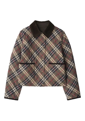 Burberry check quilted jacket - Brown