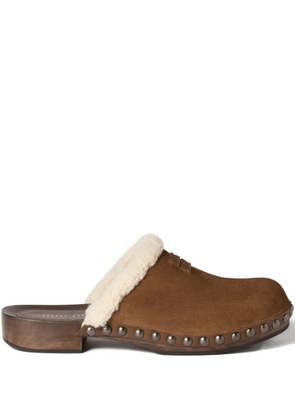 Miu Miu suede mules - Brown