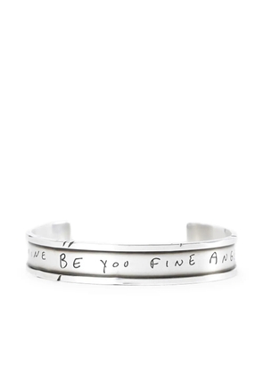 Ann Demeulemeester engraved silver bracelet