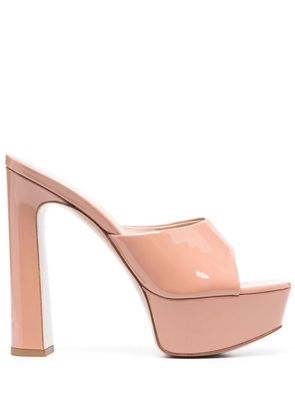 Le Silla patent leather platform sandals - Neutrals