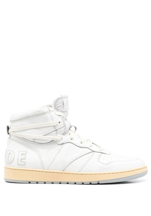RHUDE logo patch hi-top sneakers - White
