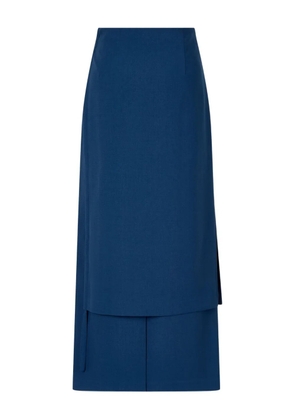 TOMBOY buckle wrap long skirt - Blue