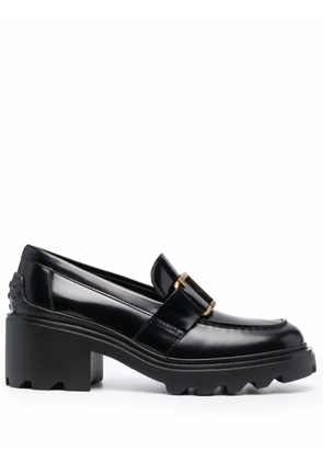 Tod's logo-plaque 60mm loafers - Black