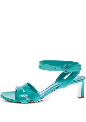 Casadei 50mm cross-strap leather sandals - Green