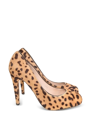 Miu Miu Pre-Owned animal-print pumps - Neutrals