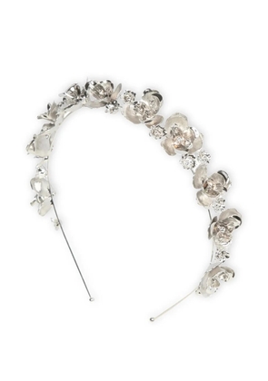 Jennifer Behr Larena floral headband - Silver