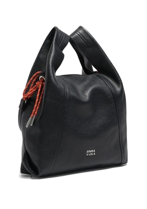 Bimba y Lola medium Paper leather rope-detail tote bag - Black