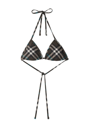 Burberry check bikini top - Brown