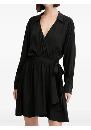 BOSS tie-waist mini dress - Black