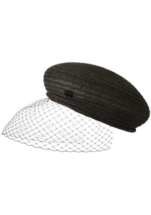 Maison Michel New Bonnie veil beret - Brown