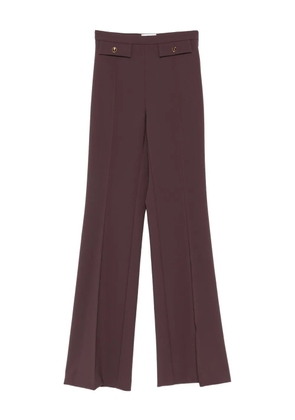Elisabetta Franchi button-detail trousers - Brown