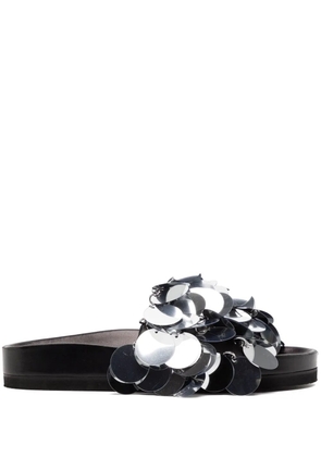 Rabanne Sparkle disc-detailing sandals - Silver