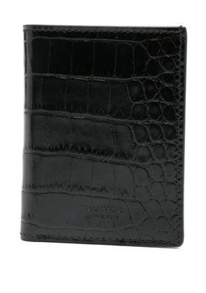 TOM FORD crocodile-embossed cardholder - Black