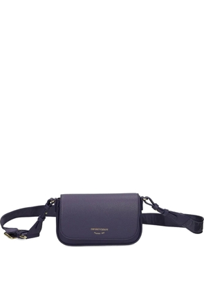 Ea7 Emporio Armani logo-stamp mini bag - Blue