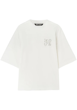 Palm Angels PA Monogram-embroidered T-shirt - White