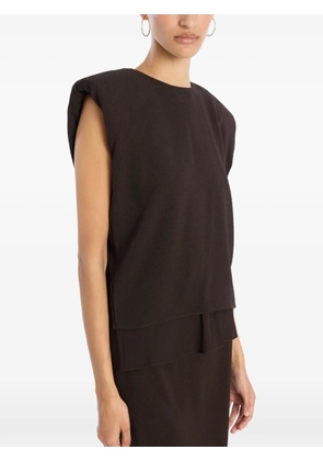 ROTATE BIRGER CHRISTENSEN two layer boxy vest - Brown