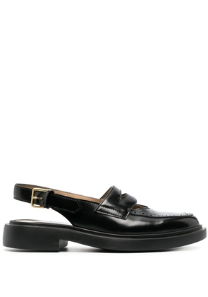 Thom Browne slingback leather penny loafers - Black