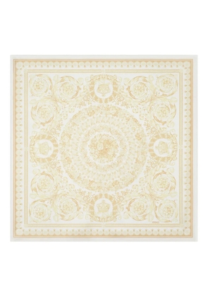 Versace Barocco-print silk scarf - White