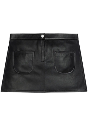 Courrèges vintage leather mini skirt - Black