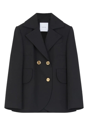 Patou belted double-breasted blazer - Black