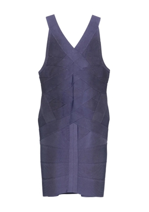 Hervé Léger Pre-Owned 1990s v-neck dress - Purple