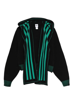 adidas striped scarf hoodie - Black