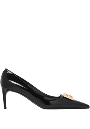 Dolce & Gabbana 90mm logo-plaque pumps - Black