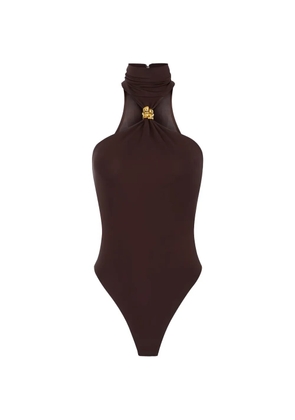 Elisabetta Franchi high-neck bodysuit - Brown