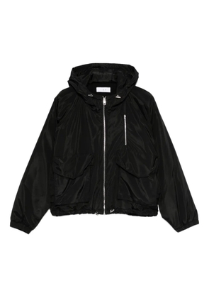 IRO hooded pocketed bomber jacket - Black
