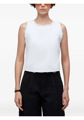 Osklen cross-back frayed tank top - White