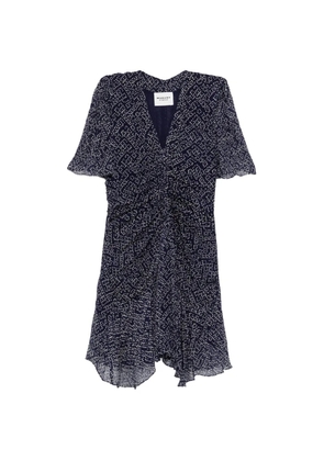 Etoile Vivienne printed V-neck mini dress - Blue