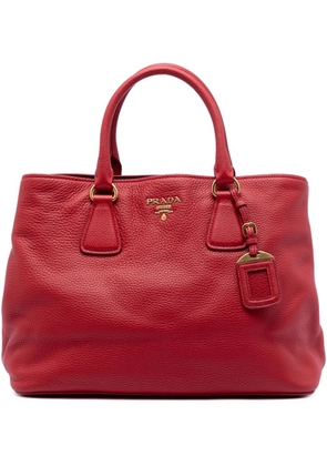 Prada Pre-Owned 2013-2025 Vitello Daino Open Convertible Tote satchel - Red