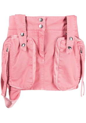 Blumarine patch-pockets cotton miniskirt - Pink