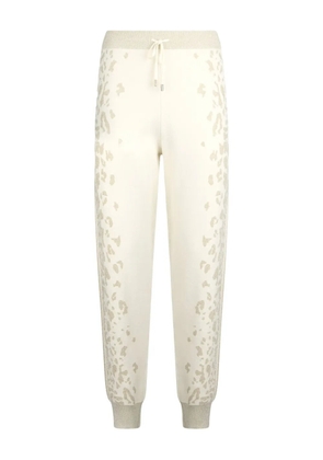 LIU JO animal-print elastic-cuff trousers - White