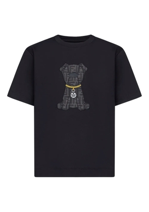 FENDI jacquard patch T-shirt - Black