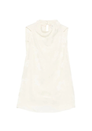 Forte Forte floral high-neck top - Neutrals