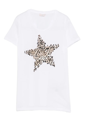 LIU JO star-graphic T-shirt - White