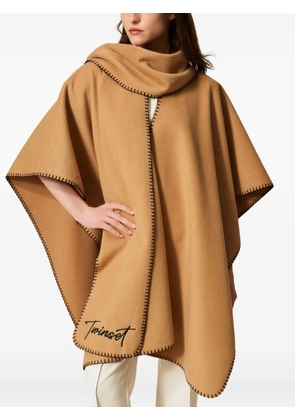 TWINSET stitched cape - Brown