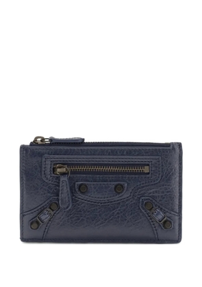 Balenciaga Le City studded zipped card holder - Blue