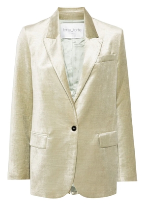 Forte Forte single-breasted velvet blazer - Green