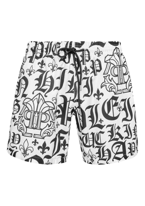 Philipp Plein Boxer swim shorts - White
